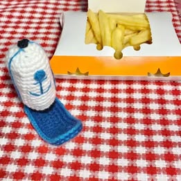 SpongeBob's Krusty Krab Staff Hat Hair Clip By Amori Fati