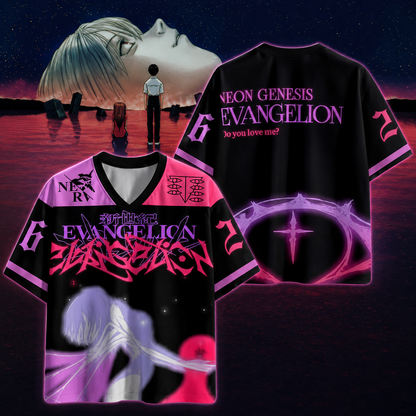 💜 Neon Genesis Evangelion Anime Jersey 👾⚡ | V1