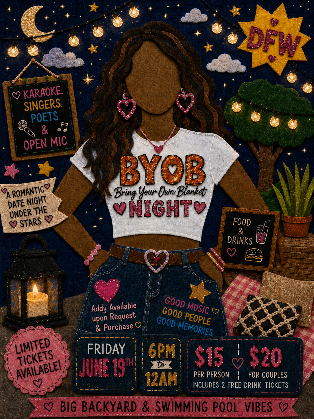 B.Y.O.B. [Bring. Your. Own. Blanket.] Night