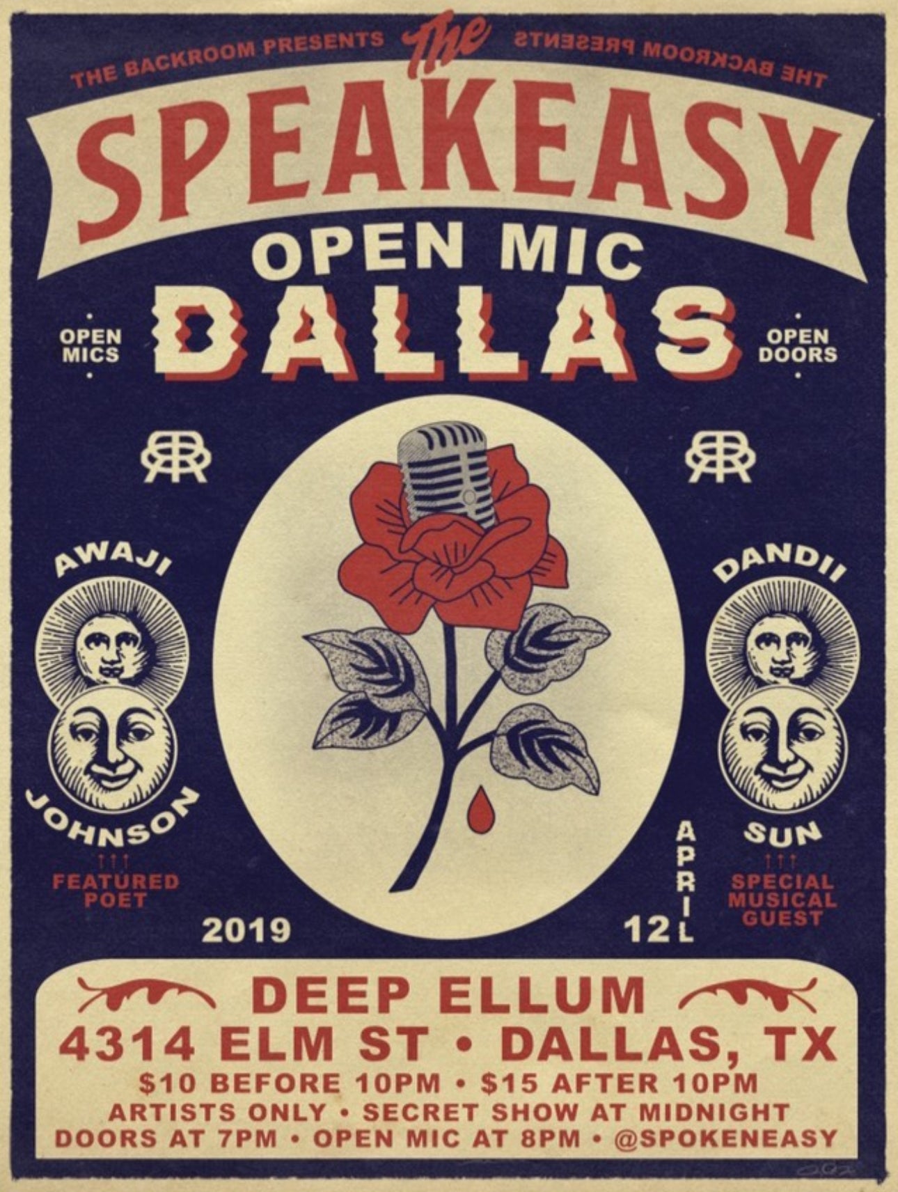 The Speakeasy Dallas Retro Poster