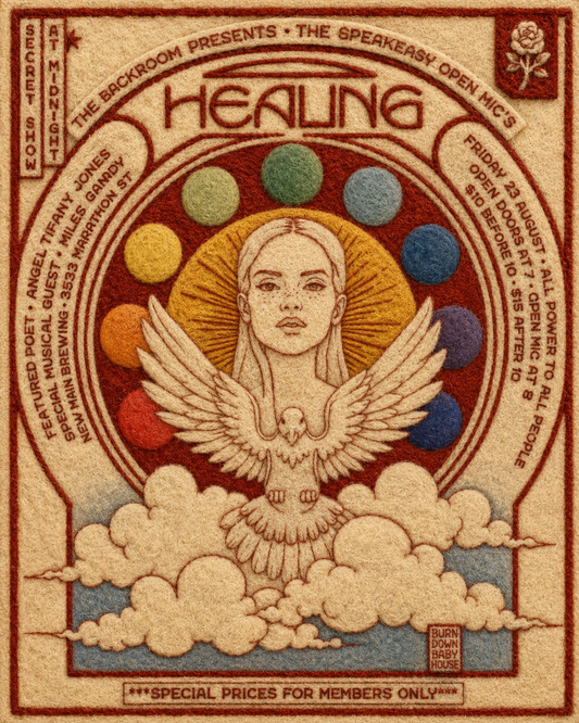 The Speakeasy Healing Retro Poster