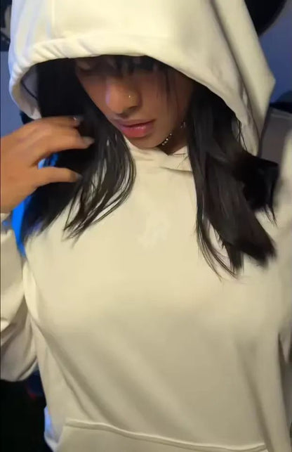 🤍🕊️Mesh Back White Hoodie & Jogger Set | Two-Piece Outfit 🕊️🤍