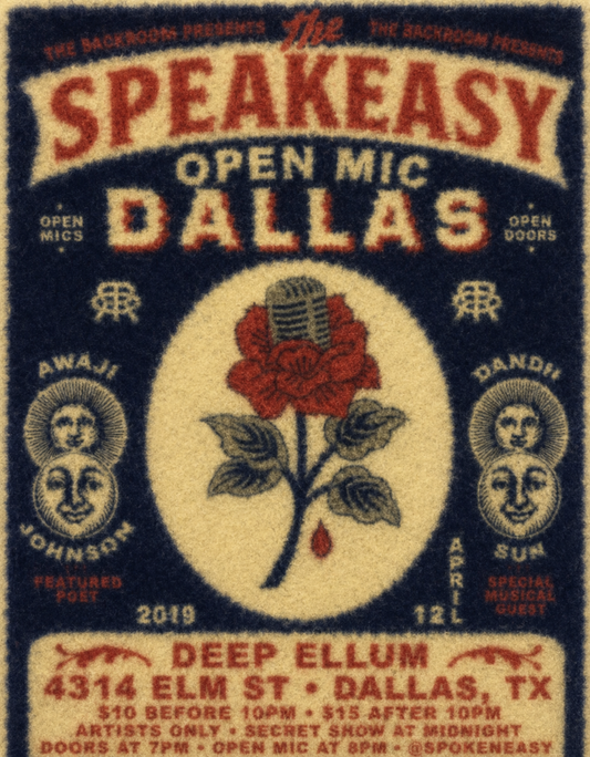 The Speakeasy Dallas Retro Poster