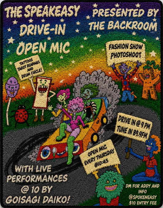The Speakeasy Drive-In Open Mic Poster
