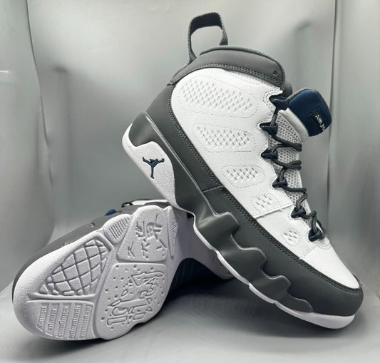 🏀 Air Jordan 9 Retro Barons "Flint Grey and French Blue" 🔵 [$215 on Uber Eats & Nike]