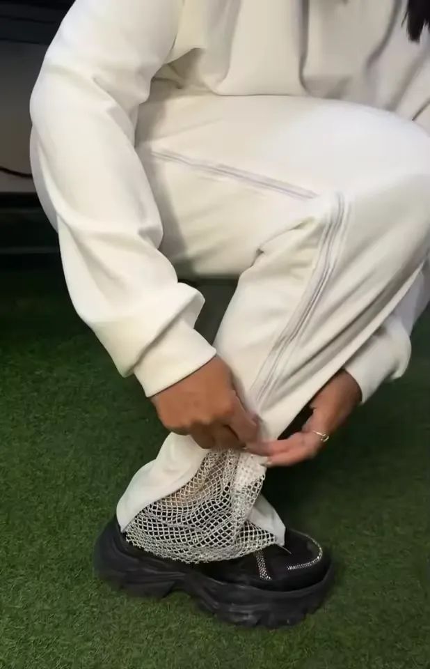 🤍🕊️Mesh Back White Hoodie & Jogger Set | Two-Piece Outfit 🕊️🤍