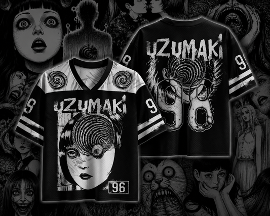 🌀 Junji Ito Uzumaki Anime Jersey 👁️ | Premium Horror Manga Inspired 👻 |