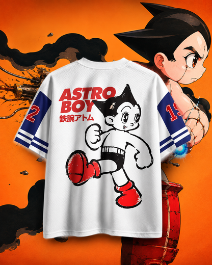 🚀 Astro Boy Anime Jersey 🤖 | Premium Oversized Sports Jersey ⚡ | Multiple Sizes Available
